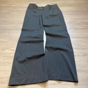 34x28 Grey Wide Leg Flared Bootcut Pleated Dress Pants Y2K 2000s
